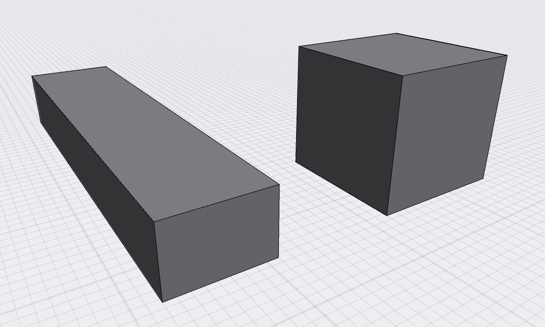 Irregular box shape and standard box shape